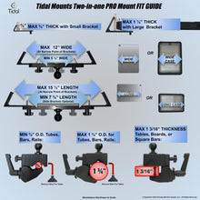Load image into Gallery viewer, Tidal Mounts - Ultra Heavy Duty - PRO Universal Tablet Clamp Mount Kit
